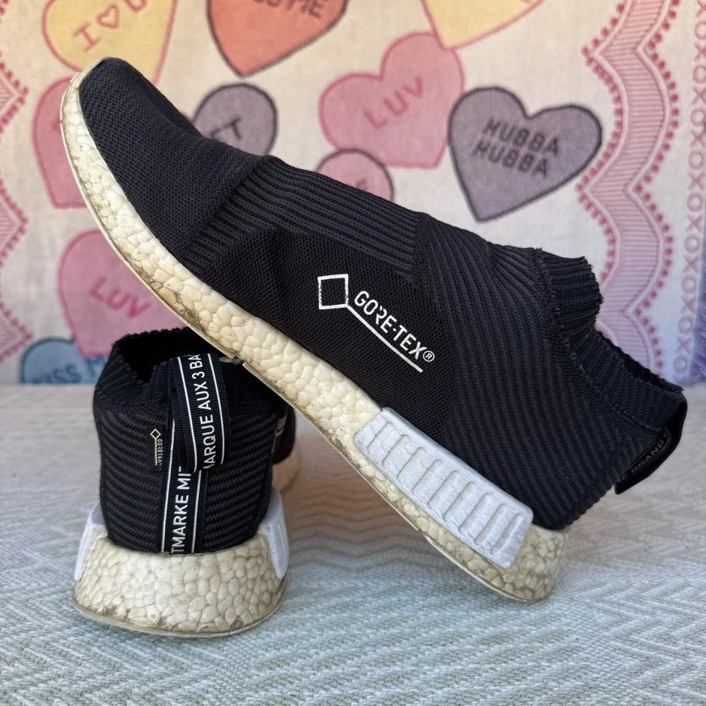 Size 13 - Adidas NMD CS1 City Sock Primeknit‎ Gore-Tex Black Shoes BY9405 Mens